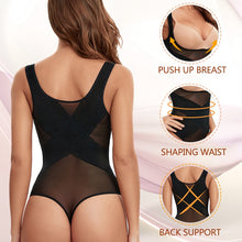 Load image into Gallery viewer, Mesh Thongs Bodysuit Shapewear Women Seamless Full Body Shaper Waist Slim Tummy Control Underwear Flat Belly Underbust Corset