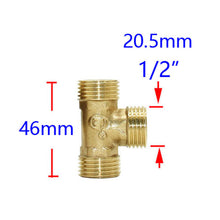Load image into Gallery viewer, Brass 1/4“ 1/2 3/4 1inch Male Female Thread Connector Elbow Tee Cross Water Splitter Repair Copper Fittings Reducing Connector 1pcs