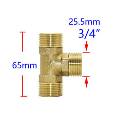 Load image into Gallery viewer, Brass 1/4“ 1/2 3/4 1inch Male Female Thread Connector Elbow Tee Cross Water Splitter Repair Copper Fittings Reducing Connector 1pcs