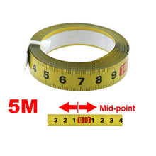 Load image into Gallery viewer, Metric Steel Miter Track Tape Measure 0.5'' Self Adhesive Scale Ruler Tape 1-5M For Router Table Saw T-Track Woodworking Tools