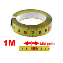Load image into Gallery viewer, Metric Steel Miter Track Tape Measure 0.5'' Self Adhesive Scale Ruler Tape 1-5M For Router Table Saw T-Track Woodworking Tools