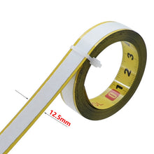 Load image into Gallery viewer, Metric Steel Miter Track Tape Measure 0.5'' Self Adhesive Scale Ruler Tape 1-5M For Router Table Saw T-Track Woodworking Tools