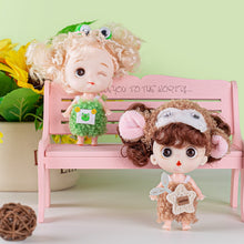Load image into Gallery viewer, Mini 10CM Doll Cute Face Girl OB11 Brown 12MM Big Eyeballs with Clothes or Only Clothes Toys Gift for Girls