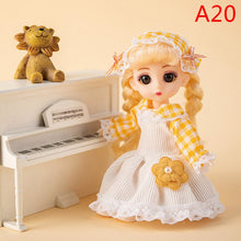 Load image into Gallery viewer, Mini 16cm BJd Doll 13 Movable Joint Girl Doll 3D Big Eyes 1/12 Fashion Princess Doll DIY Dress Up Toy Doll With Clothes Gift