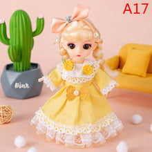 Load image into Gallery viewer, Mini 16cm BJd Doll 13 Movable Joint Girl Doll 3D Big Eyes 1/12 Fashion Princess Doll DIY Dress Up Toy Doll With Clothes Gift
