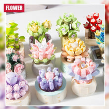 Load image into Gallery viewer, Mini Brick Succulent Potted Flower Model Small Ornament DIY Plant Bonsai Flower Building Block Children's Toy Girl Holiday Gift