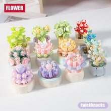 Load image into Gallery viewer, Mini Brick Succulent Potted Flower Model Small Ornament DIY Plant Bonsai Flower Building Block Children's Toy Girl Holiday Gift