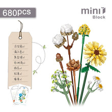 Load image into Gallery viewer, Mini Building Block Flower DIY Creative Bouquet Home Decoration Potted Flower 3D Model Assembled Brick Children's Toy Girl Gift