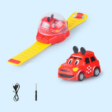 Load image into Gallery viewer, Mini Cartoon RC Small Car Analog Watch Remote Control Cute Infrared Sensing Model Batteryed Toys For Children Gifts