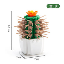 Load image into Gallery viewer, Mini Flower Building Blocks Home Desktop Succulent Potted Ornaments Diy Small Particles Puzzle Assembled Children's Toy Gift