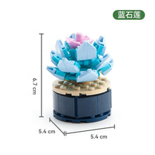 Load image into Gallery viewer, Mini Flower Building Blocks Home Desktop Succulent Potted Ornaments Diy Small Particles Puzzle Assembled Children's Toy Gift