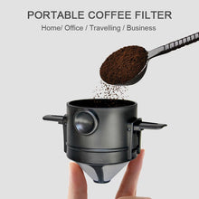 Load image into Gallery viewer, Mini Pour Over Coffee Dripper Reusable Foldable Drip Coffee Filter Portable Paperless Coffee Maker for Office Home Travel Camp