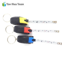 Load image into Gallery viewer, Mini Power Tape Measure Keychain Universal Pull Ruler Metric Tape Measure Retractable 1m Measuring Tape Meter Inch Tailor Tool A