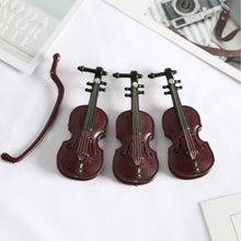 Load image into Gallery viewer, Mini Violins Ornament Miniature Violins Model with Stand Case Dollhouse for Home Office Desktop Decoration