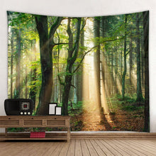Load image into Gallery viewer, Misty Forest Tree Printed Large Wall Tapestry Cheap Hippie Wall Hanging Bohemian Wall Tapestries Mandala Wall Art Decor