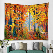 Load image into Gallery viewer, Misty Forest Tree Printed Large Wall Tapestry Cheap Hippie Wall Hanging Bohemian Wall Tapestries Mandala Wall Art Decor