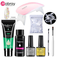 Load image into Gallery viewer, Poly Nail Gel Set 6W LED Lamp Full Manicure Set Quick Extension Nail Kit Gel Building Polygels Set For Nails Tool Kit