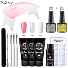 Load image into Gallery viewer, Poly Nail Gel Set 6W LED Lamp Full Manicure Set Quick Extension Nail Kit Gel Building Polygels Set For Nails Tool Kit
