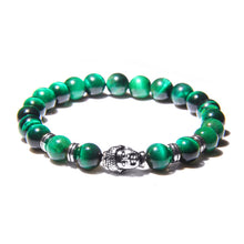 Load image into Gallery viewer, Fashion Natural AAA Royal Blue Tiger Eye Stone Beads Bracelet Men Buddha Charm Bracelets Stretch Pulsera Women Jewelry