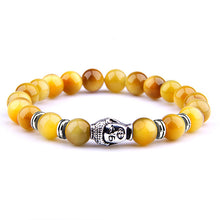 Load image into Gallery viewer, Fashion Natural AAA Royal Blue Tiger Eye Stone Beads Bracelet Men Buddha Charm Bracelets Stretch Pulsera Women Jewelry