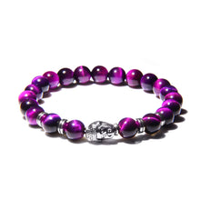 Load image into Gallery viewer, Fashion Natural AAA Royal Blue Tiger Eye Stone Beads Bracelet Men Buddha Charm Bracelets Stretch Pulsera Women Jewelry