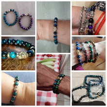 Load image into Gallery viewer, Fashion Natural AAA Royal Blue Tiger Eye Stone Beads Bracelet Men Buddha Charm Bracelets Stretch Pulsera Women Jewelry