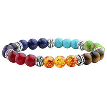 Load image into Gallery viewer, Natural stone 7 chakra energy Buddha bead bracelet tiger eye stone Lapis Beaded tree of Life Pendant colorful Bracelet For Women
