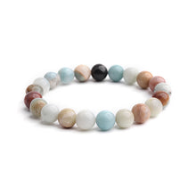 Load image into Gallery viewer, Fashion Women`s Bracelet Matte Frosted Amazonite Beads with Lotus OM Buddha Charm Yoga Bracelet 108 Mala Necklace Dropshipping
