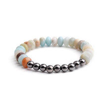 Load image into Gallery viewer, Fashion Women`s Bracelet Matte Frosted Amazonite Beads with Lotus OM Buddha Charm Yoga Bracelet 108 Mala Necklace Dropshipping