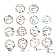 Load image into Gallery viewer, Fashion Women`s Bracelet Matte Frosted Amazonite Beads with Lotus OM Buddha Charm Yoga Bracelet 108 Mala Necklace Dropshipping
