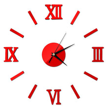 Load image into Gallery viewer, Modern Number Mirror Surface Sticker Home Decor Art Giant Watch With Roman Numerals Big Clock