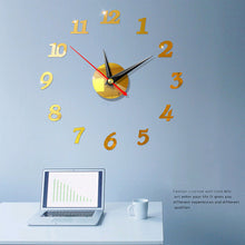 Load image into Gallery viewer, Wall Clock Modern Large Wall Digital Clocks Mirror Sticker Unique Big Number Watch Art Acrylic Decor For Home Office Kids Room