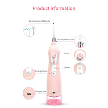 Load image into Gallery viewer, 255ml Water Dental Flosser Rechargeable Oral Irrigator Portable Teeth Dental Irrigators Spa Water Jet Tip Family Tooth Cleaner 1