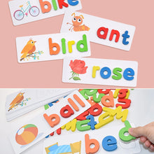 Load image into Gallery viewer, Spell Word Game Wooden Toys Early Learning Jigsaw Letter Alphabet Puzzle Preschool Educational Baby Toys for Children