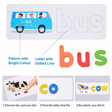 Load image into Gallery viewer, Spell Word Game Wooden Toys Early Learning Jigsaw Letter Alphabet Puzzle Preschool Educational Baby Toys for Children