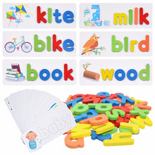 Load image into Gallery viewer, Spell Word Game Wooden Toys Early Learning Jigsaw Letter Alphabet Puzzle Preschool Educational Baby Toys for Children
