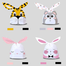 Load image into Gallery viewer, Lovely Tiger Bear Rabbit Ear Bag Biscuit Snack Plastic Chocolate Candy Gift Bag Dessert Baking Birthday Party Decoration supply
