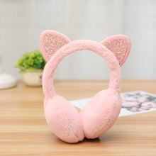 Load image into Gallery viewer, Lovely Women Girl Fur Winter Ear Warmer Earmuffs Cat Ear Muffs Earcap Glitter Sequin Earmuffs Headband Soft Fluffy Earcap