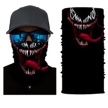 Load image into Gallery viewer, Movie Clown Anime Skull Seamless Balaclava Halloween Magic Scarf Headwear Sports Bandanas Men Cycling Hiking Scarf Neck Gaiter