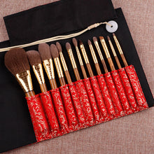 Load image into Gallery viewer, Makeup brushes makeup tools/The Rising Sun Series 13 high quality brushes and traditional jacquard weave cosmetic bag