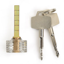 Load image into Gallery viewer, Door lock Cutaway Inside View Of Practice Lock Transparent Padlock Training Skill Pick View Padlock For Locksmith With Smart Keys