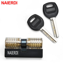 Load image into Gallery viewer, Door lock Cutaway Inside View Of Practice Lock Transparent Padlock Training Skill Pick View Padlock For Locksmith With Smart Keys
