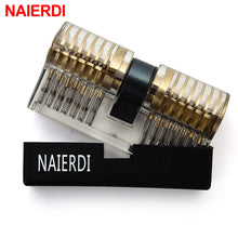 Load image into Gallery viewer, Door lock Cutaway Inside View Of Practice Lock Transparent Padlock Training Skill Pick View Padlock For Locksmith With Smart Keys