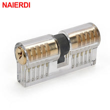 Load image into Gallery viewer, Door lock Cutaway Inside View Of Practice Lock Transparent Padlock Training Skill Pick View Padlock For Locksmith With Smart Keys