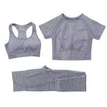 Load image into Gallery viewer, Yoga Set Workout Shirts Sport Pants Bra Gym Clothing Short For Women