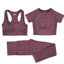 Load image into Gallery viewer, Yoga Set Workout Shirts Sport Pants Bra Gym Clothing Short For Women