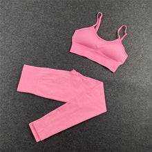 Load image into Gallery viewer, Yoga Set Workout Shirts Sport Pants Bra Fitness Running Sports Sets For Women