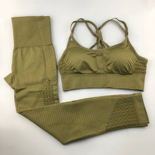Load image into Gallery viewer, Yoga Set Women Fitness Clothing Sportswear Leggings Padded Push-up Bra