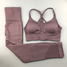 Load image into Gallery viewer, Yoga Set Women Fitness Clothing Sportswear Leggings Padded Push-up Bra