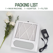 Load image into Gallery viewer, Nail Dust Collector Fan Vacuum Cleaner Manicure Machine Tools With Filter Strong Power Nail Art Tool Nail Vacuum Cleaner